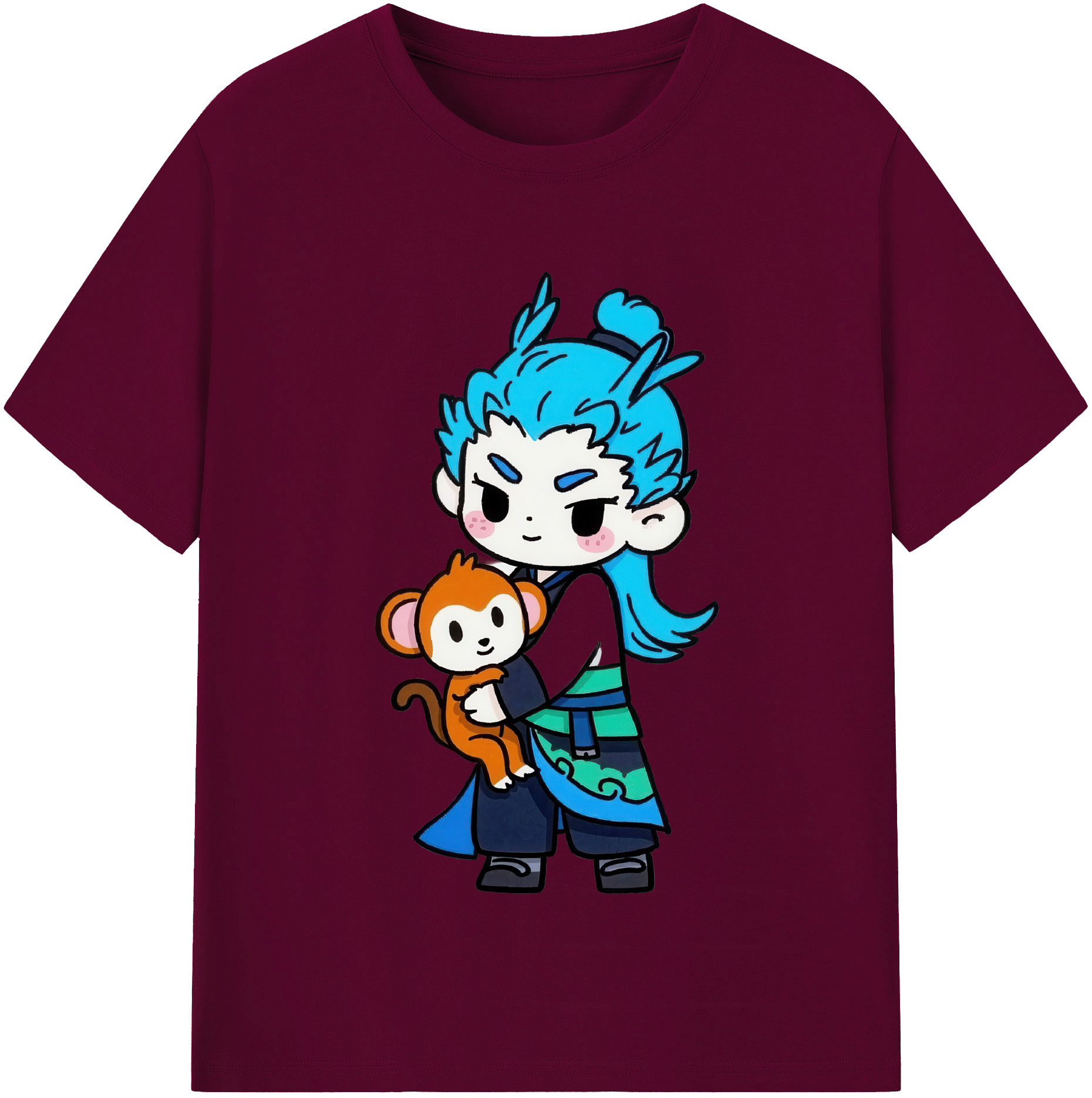（画像用） Ne Zha 2 ナタ 魔童の大暴れ レディースカジュアルプリントTシャツ（綿100％）